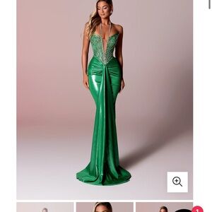 Tabja Emerald Allure Green Maxi Dress